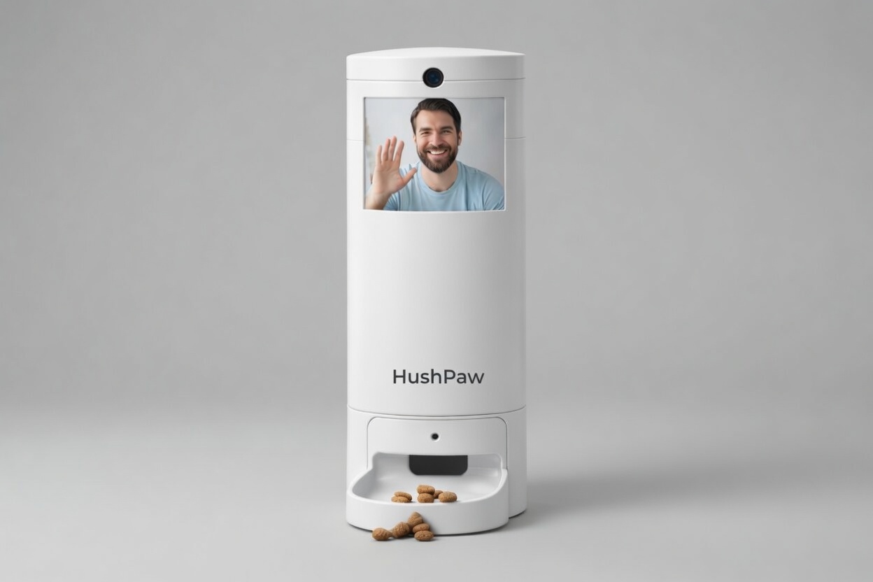 HushPaw Display Dispenser concept in white